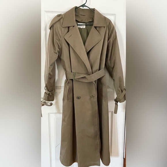 Worthington Jackets & Blazers - Worthington Womens Olive Green ThermoLite Lined Trenchcoat Size 8